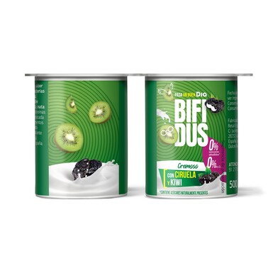 Cremoso desnatado con ciruela y kiwi Bífidus pack 4 x 125 g-1 Cremoso desnatado con ciruela y kiwi Bífidus pack 4 x 125 g-1