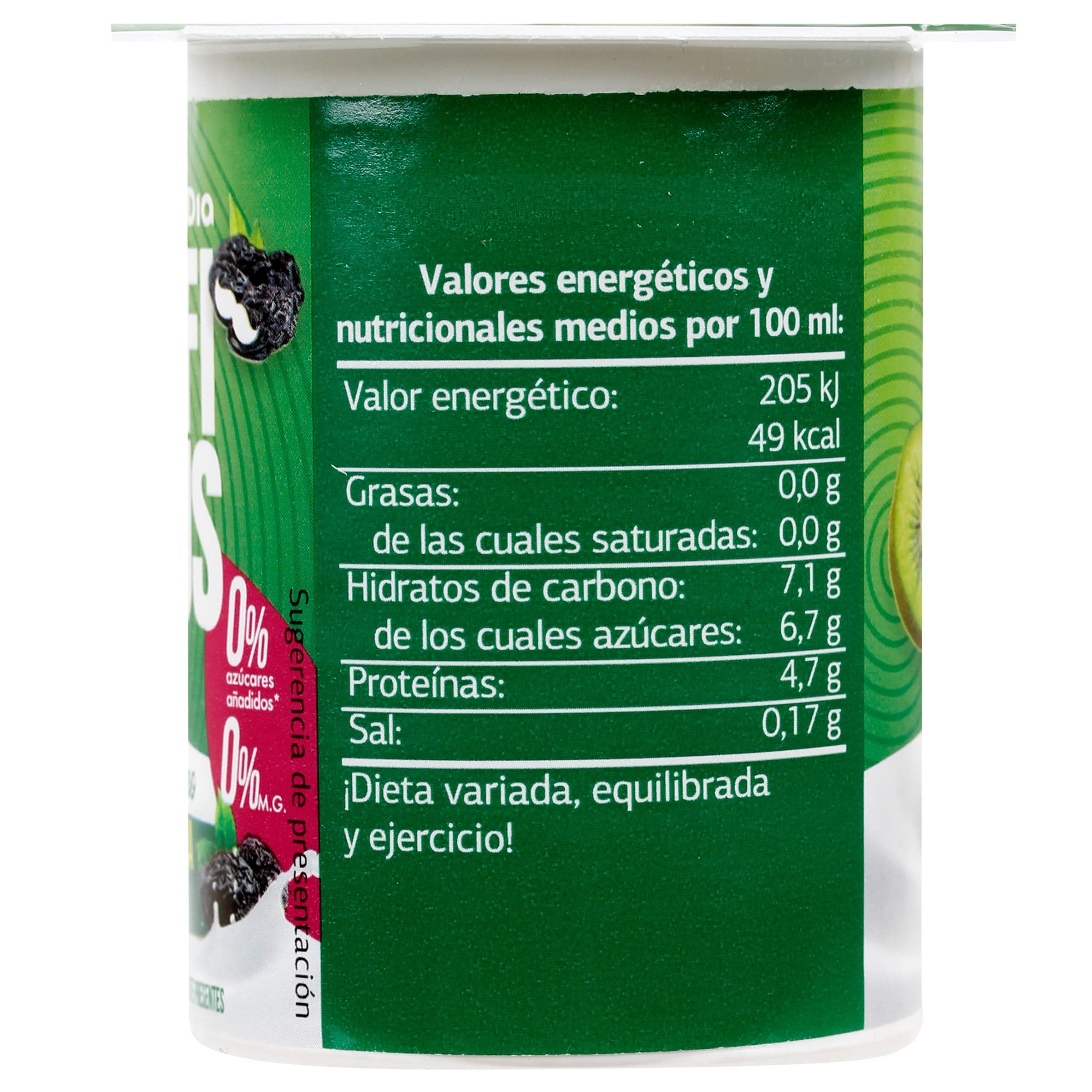 Bífidus con kiwi y ciruela doble 0% Dia 4 x 125 g