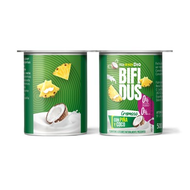Cremoso desnatado con piña y coco Bífidus pack 4 x 125 g-1 Cremoso desnatado con piña y coco Bífidus pack 4 x 125 g-1