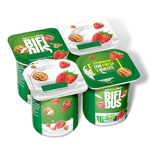 bifidus con fresas y nueces pack 4 x 125 g