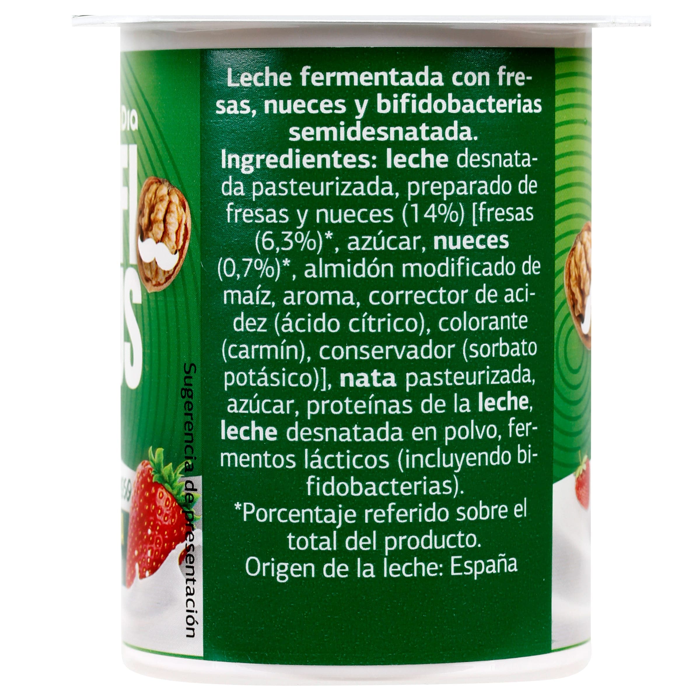Bífidus con fresas y nueces Dia 4 x 125 g