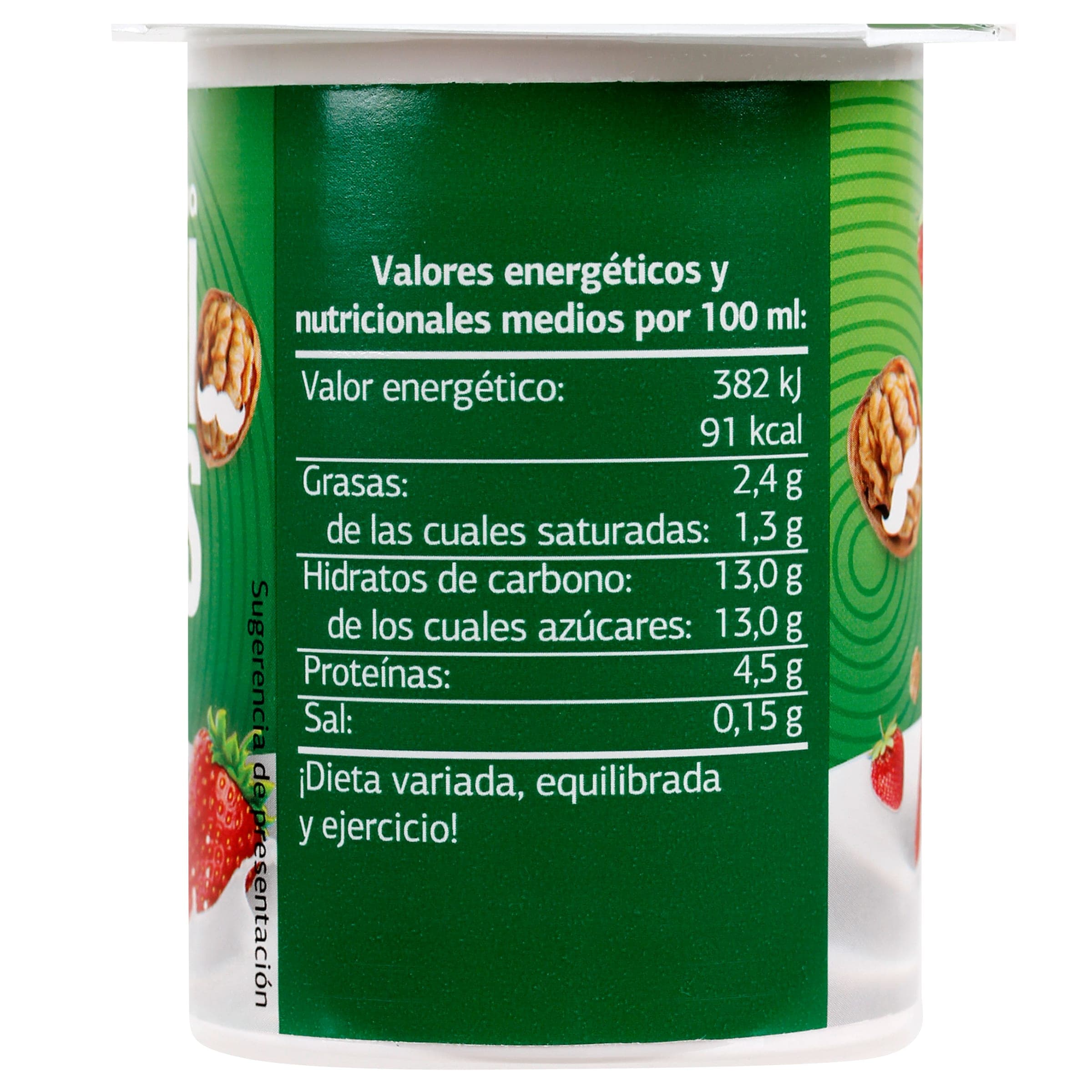 Bífidus con fresas y nueces Dia 4 x 125 g