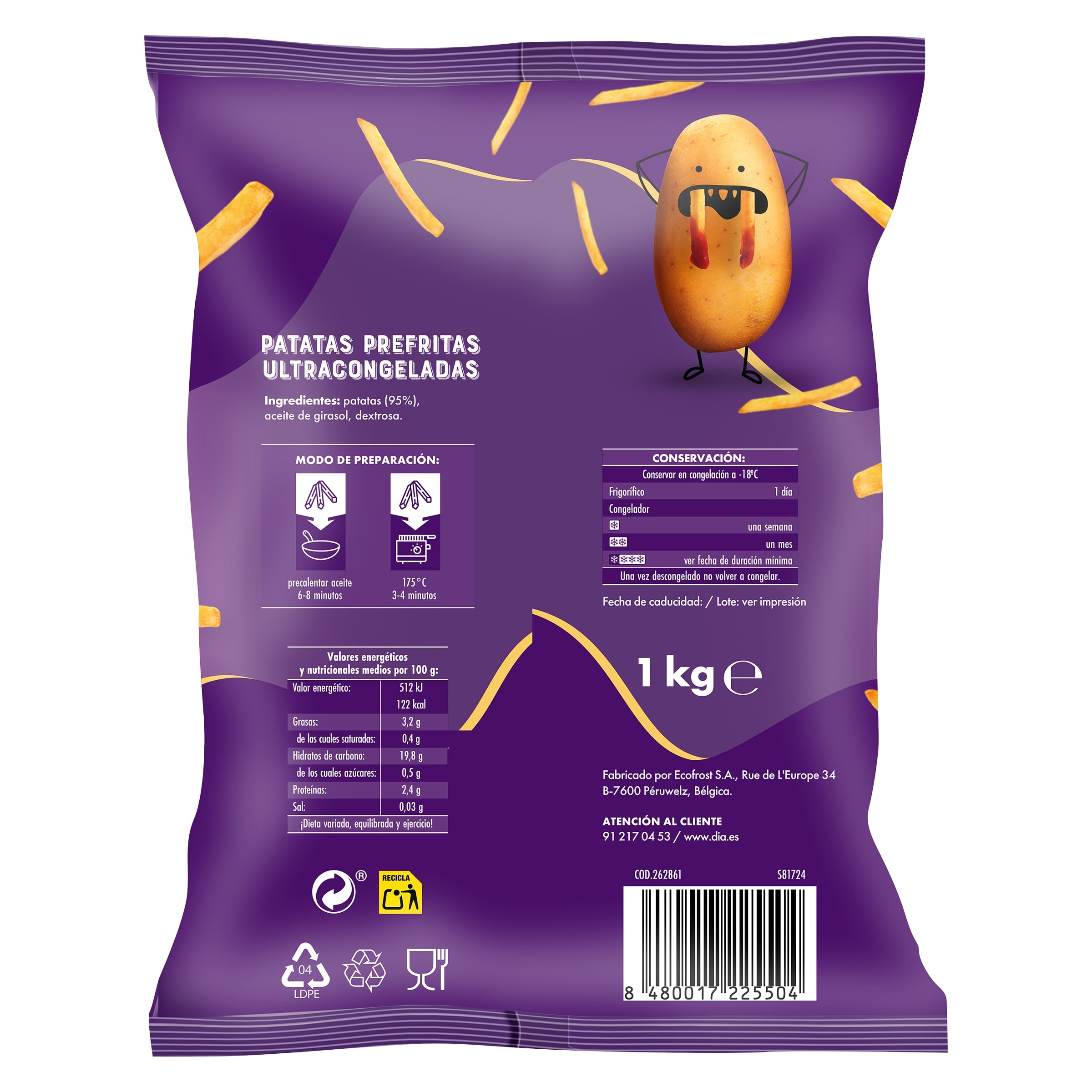 Patatas corte clásico Dia Patatas Unidas 1 Kg