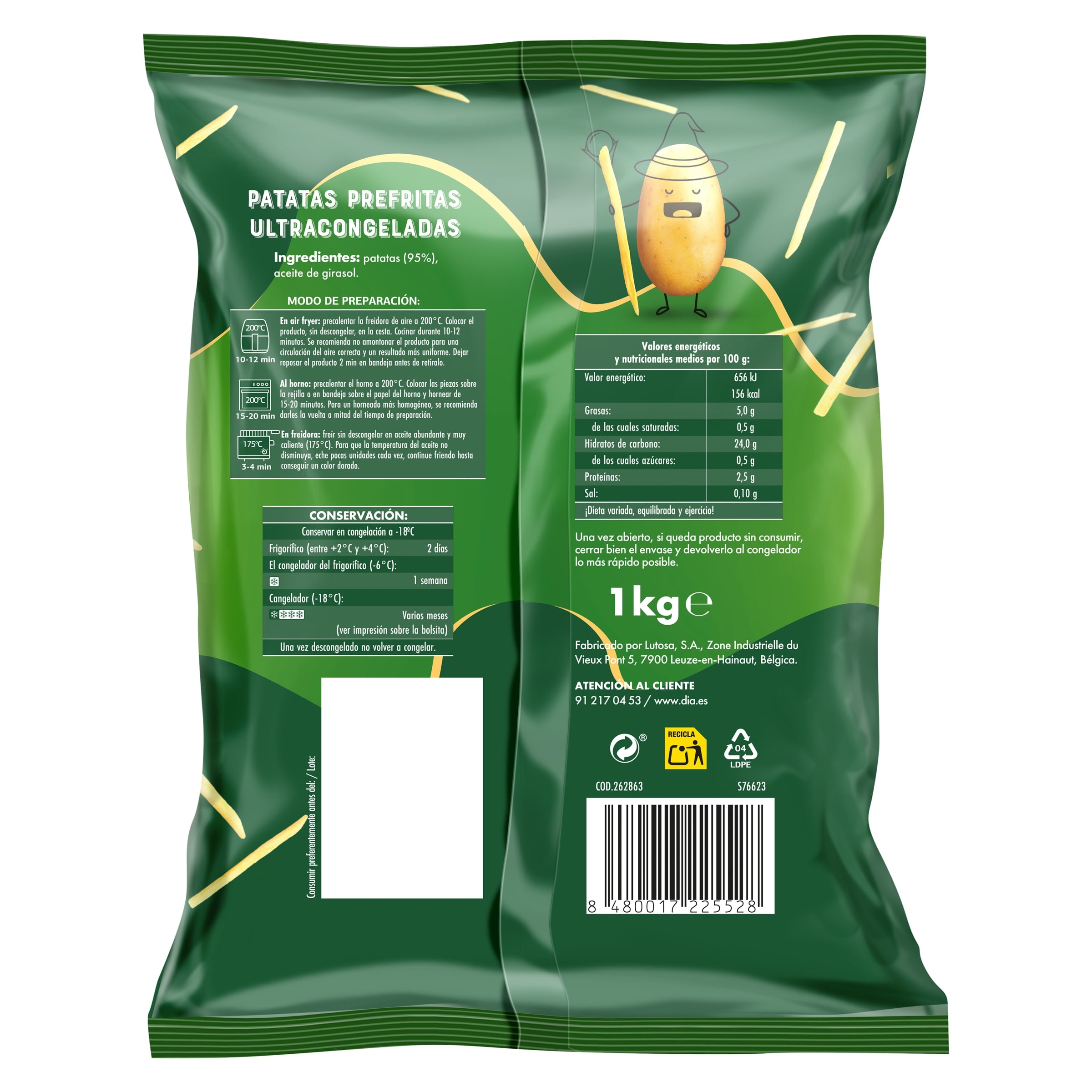 Patatas corte fino Dia Patatas Unidas 1 Kg