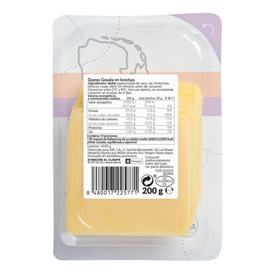 Queso gouda sin lactosa SELECCION MUNDIAL SOBRE 200 GR-1 Queso gouda sin lactosa SELECCION MUNDIAL SOBRE 200 GR-1