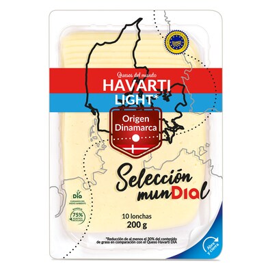 Queso havarti light Selección Mundial de Dia sobre 200 g-0