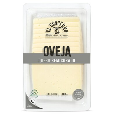 Queso semicurado de oveja El Cencerro de Dia sobre 200 g-0 Queso semicurado de oveja El Cencerro de Dia sobre 200 g-0