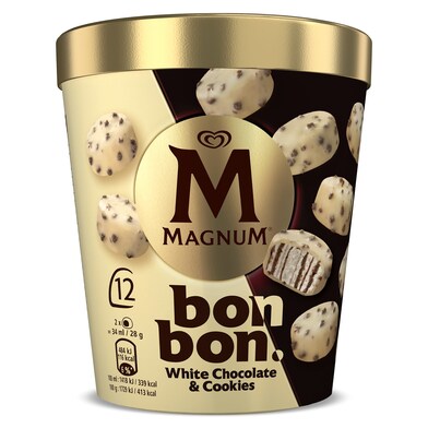 Helado bombón white choco&cookies 12 unidades Magnum tarrina 168 g-0 Helado bombón white choco&cookies 12 unidades Magnum tarrina 168 g-0