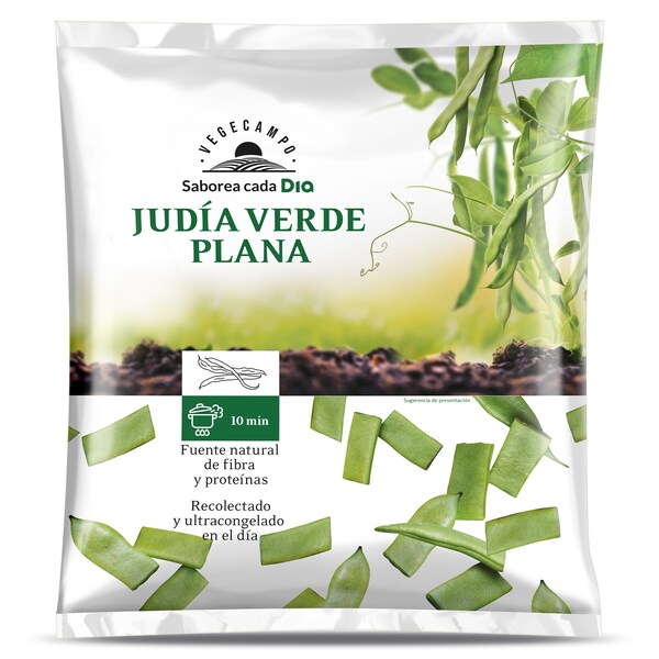 Judías Verdes Planas Dia Vegecampo Bolsa 1Kg.