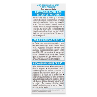 Protector solar facial spf 50+ Delial bote 40 ml-1