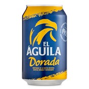 Cerveza rubia dorada El aguila lata 33 cl