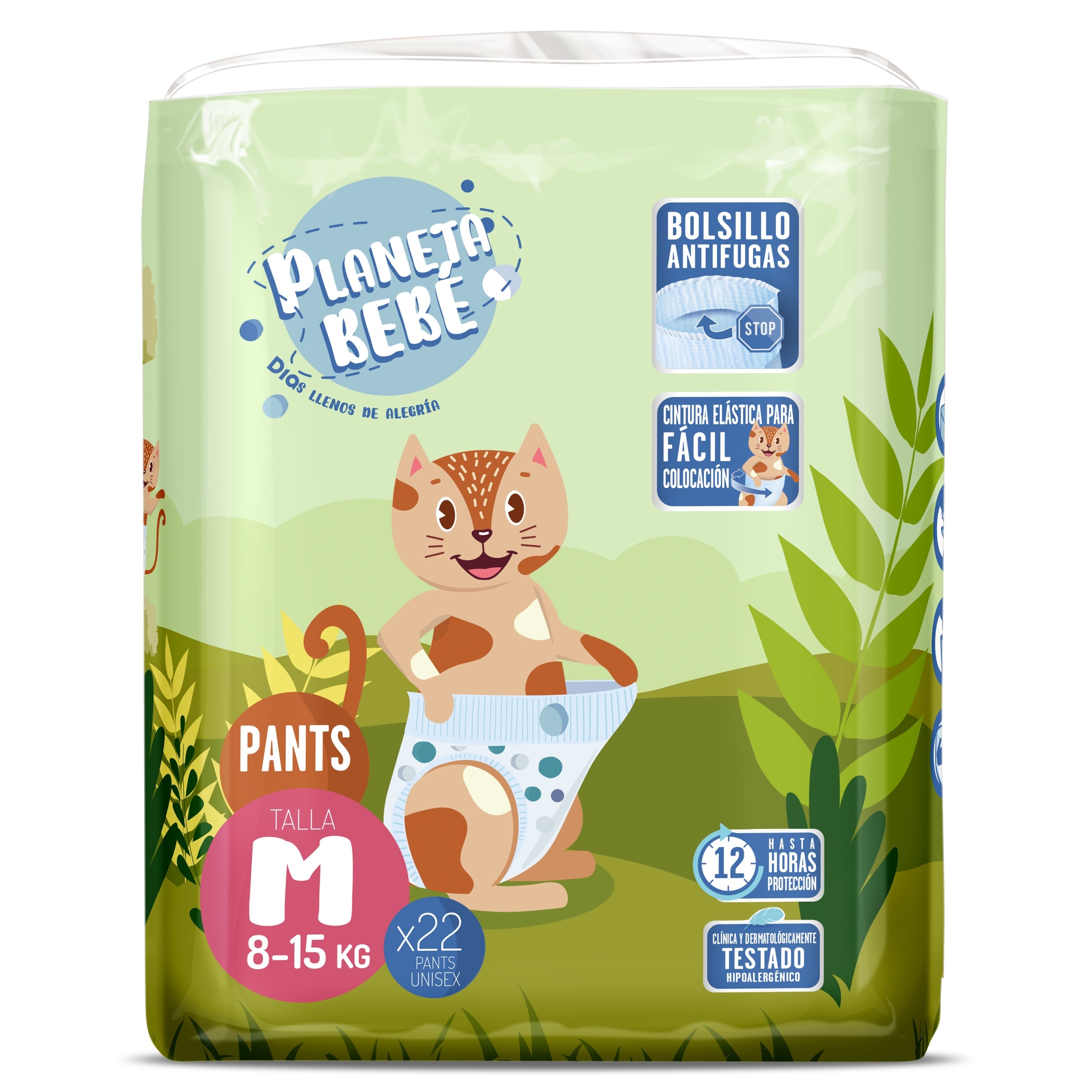 Pañales 8-15 kg talla M Dia Planeta Bebé 22 unidades