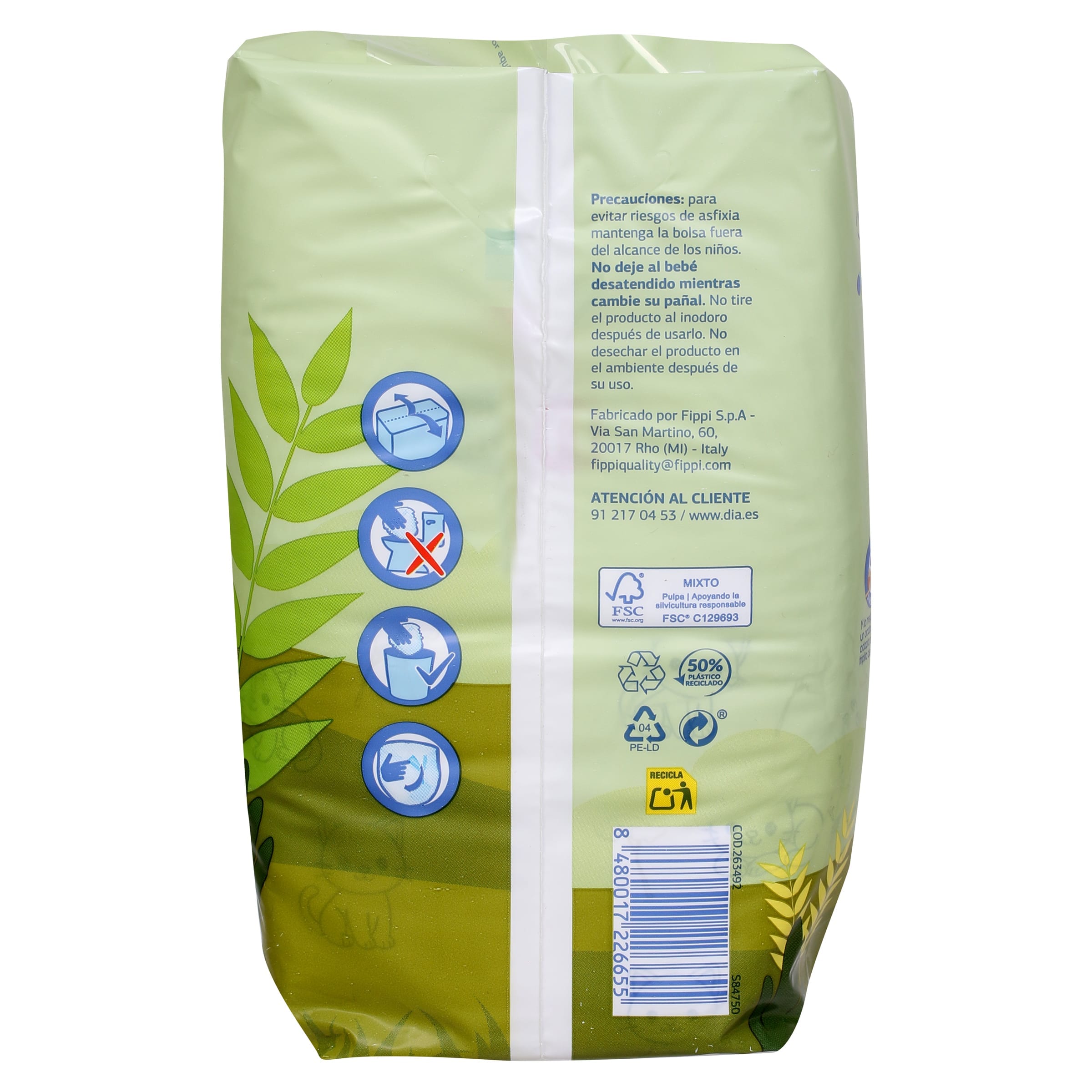 Pañales 8-15 kg talla M Dia Planeta Bebé 22 unidades