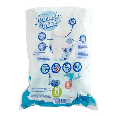Pañales de agua bañador talla M Planeta Bebé de Dia bolsa 6 unidades-1