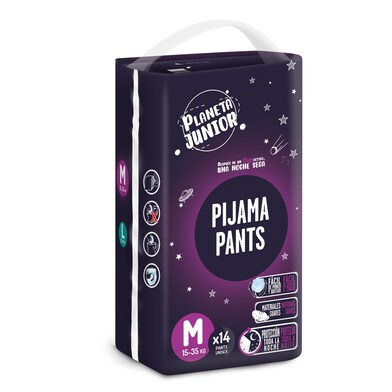 Pañal de noche 15-35 kg talla m Planeta Junior de Dia bolsa 14 unidades-0 Pañal de noche 15-35 kg talla m Planeta Junior de Dia bolsa 14 unidades-0