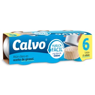 Atún claro en aceite de girasol Calvo 6 x 52 g