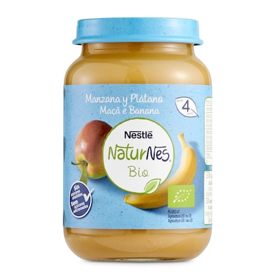 Puré de manzana y plátano bio Nestlé Naturnes frasco 190 g-0