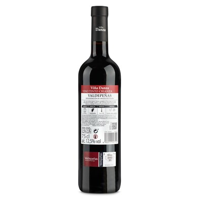 Vino tinto crianza D.O. Valdepeñas Viña Danza botella 75 cl-1 Vino tinto crianza D.O. Valdepeñas Viña Danza botella 75 cl-1