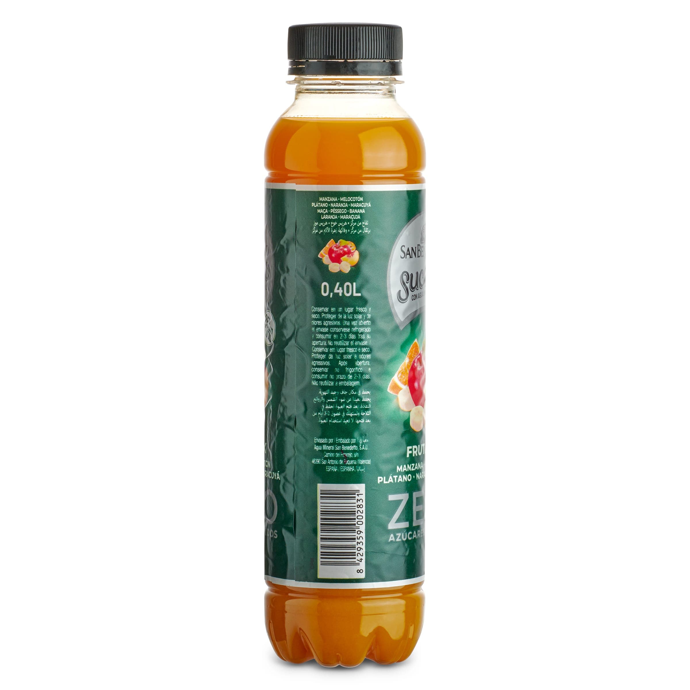 Refresco de mix de frutas zero sin gas San Benedetto 400 ml