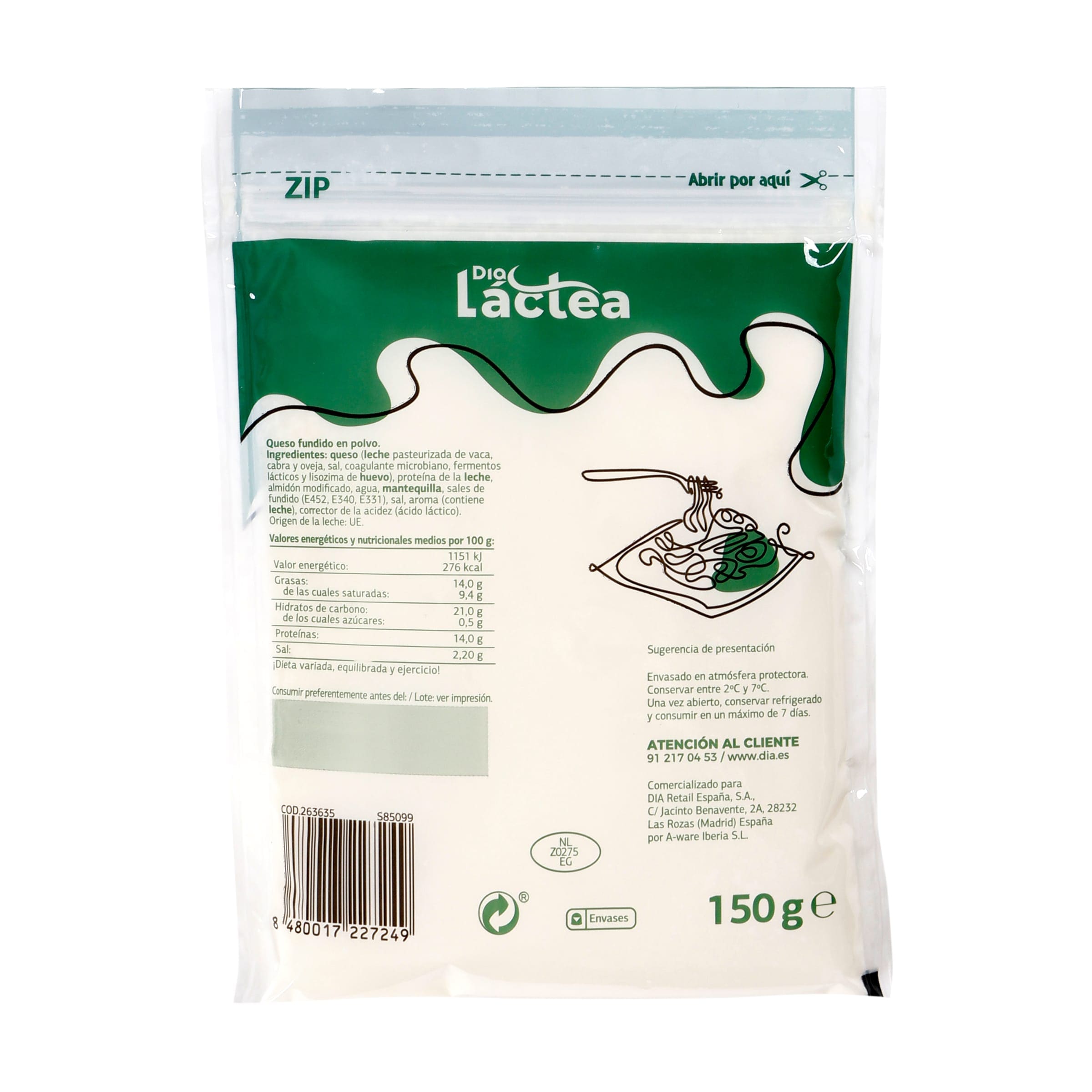 Queso en polvo Dia Láctea 150 g