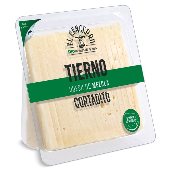 Queso Tierno Cortado Dia El Cencerro Cuña 250 Gr.