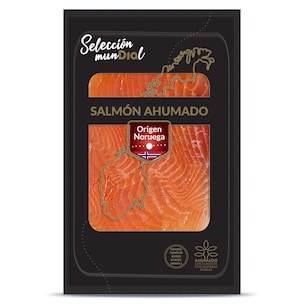 salmon ahumado noruego sobre 100 g