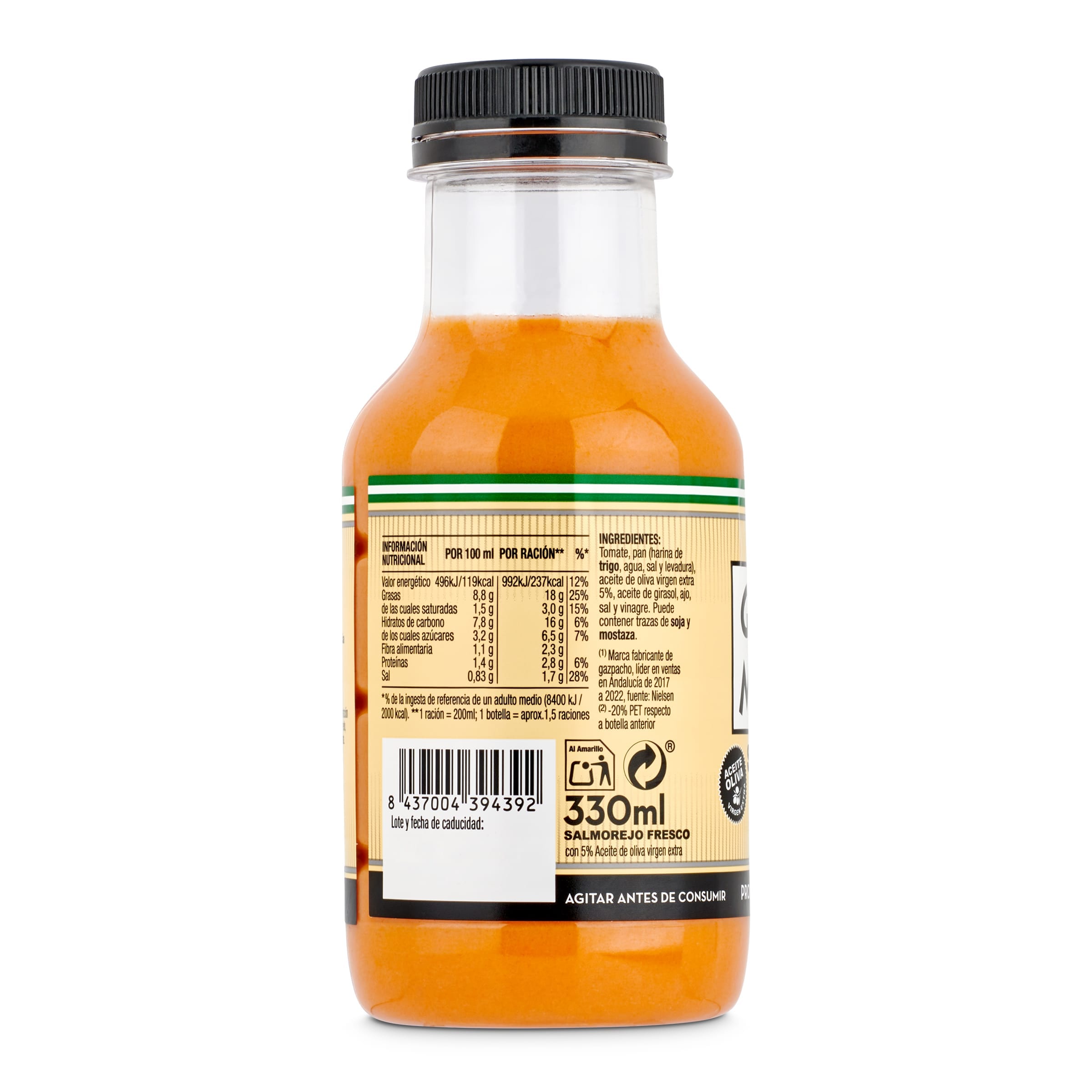 Salmorejo fresco con aceite de oliva García Millán 330 ml