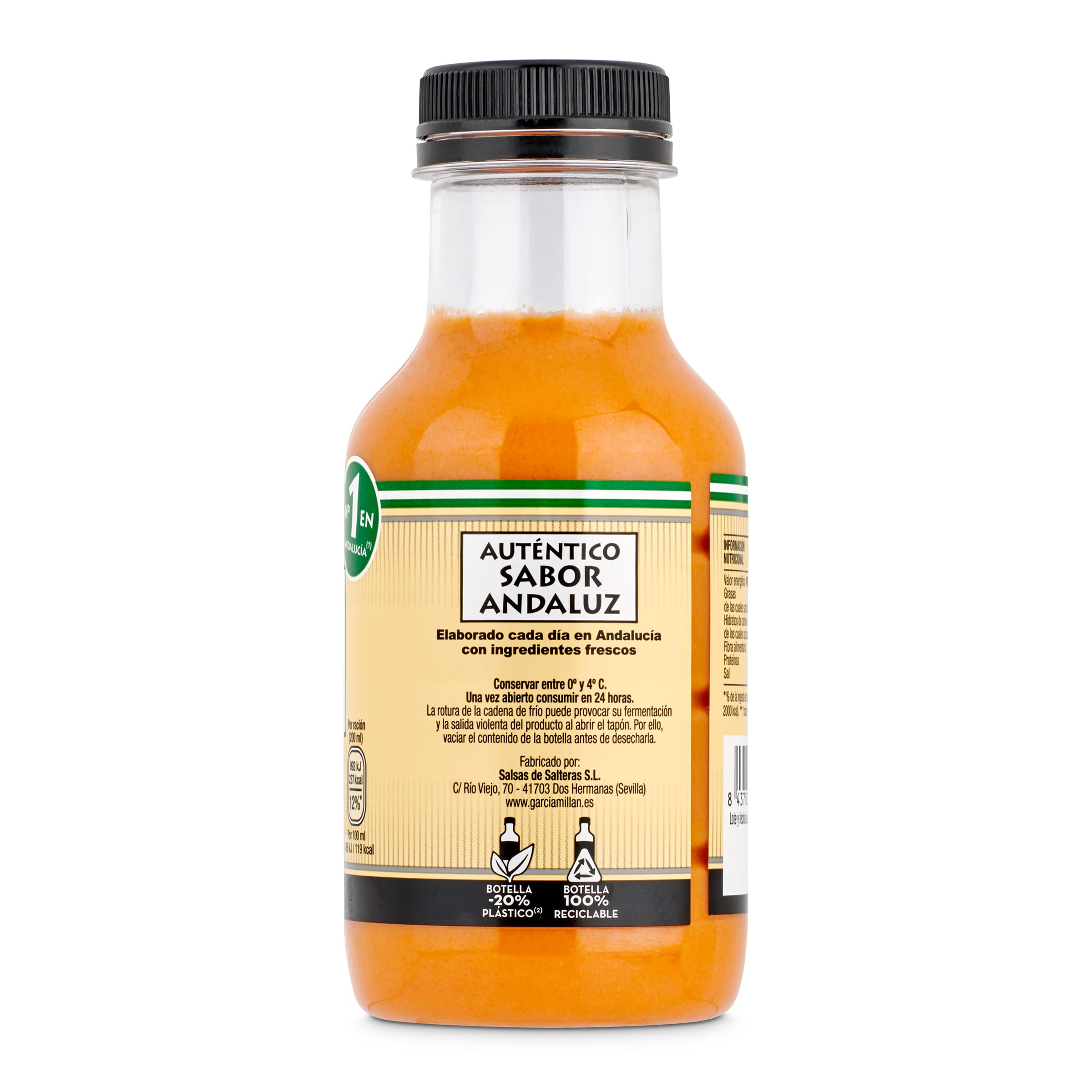 Salmorejo fresco con aceite de oliva García Millán 330 ml
