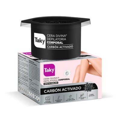 Cera depilatoria corporal con carbón activado Taky caja 300 ml-0