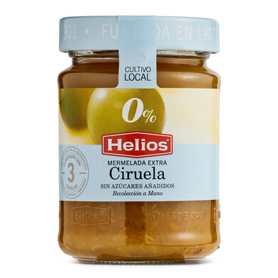 Mermelada de ciruela extra sin azúcares añadidos Helios frasco 280 g-0