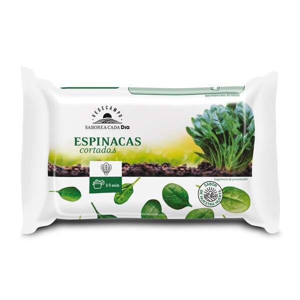 Espinacas Cortadas Dia Vegecampo Bolsa 450 Gr.