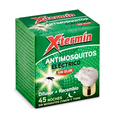 Insecticida eléctrico antimosquitos aparato + recambio Xtermin caja 1 unidad-0 Insecticida eléctrico antimosquitos aparato + recambio Xtermin caja 1 unidad-0