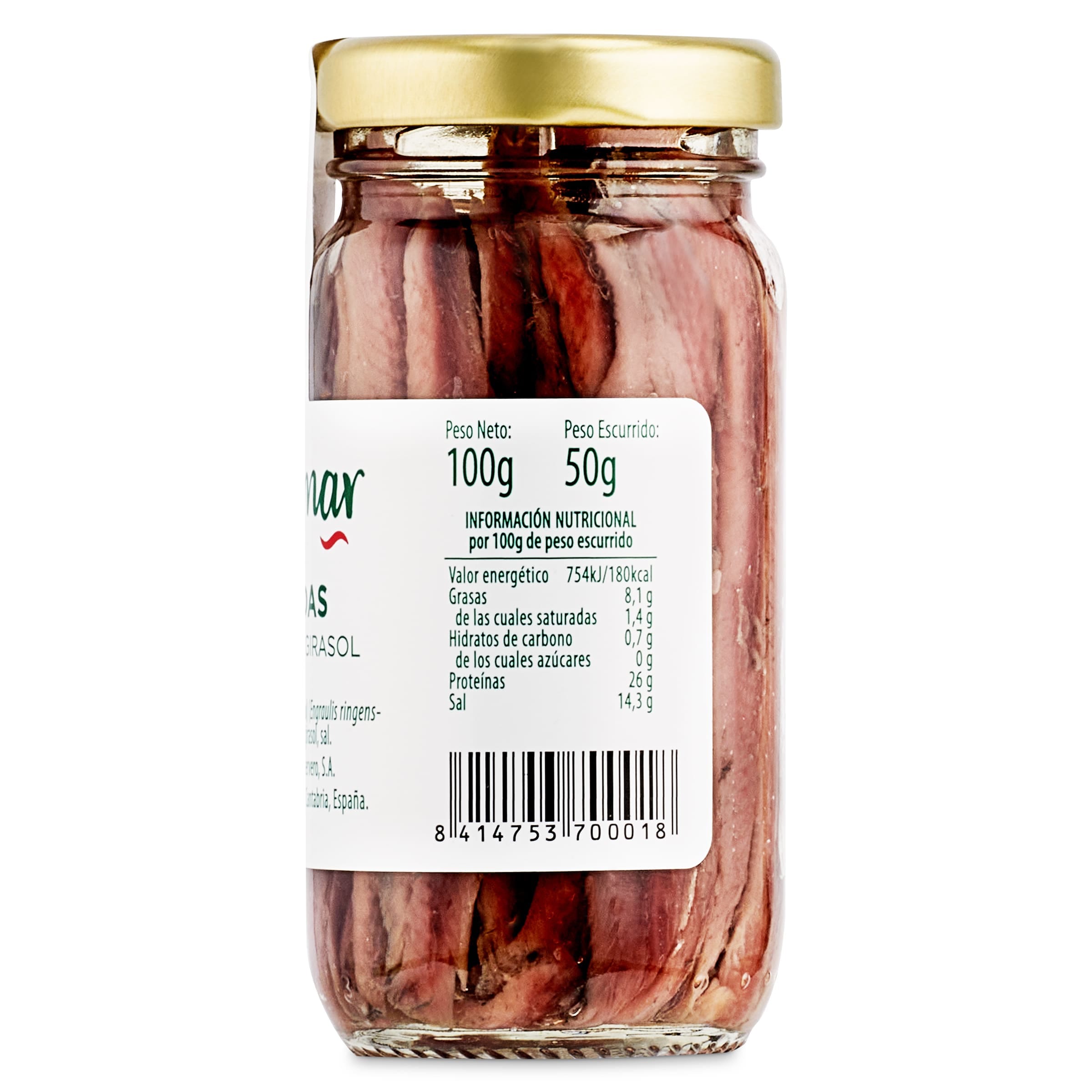 Anchoas en aceite de girasol Caprimar 52 g