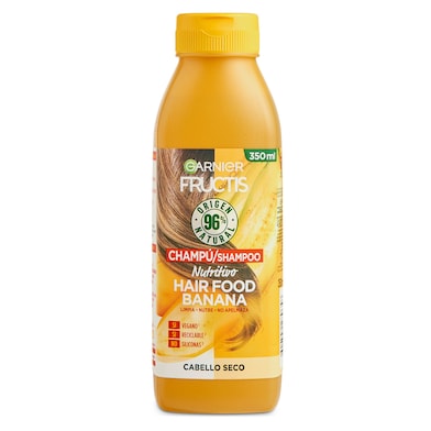 Champú hair food banana cabello seco Fructis botella 350 ml-0