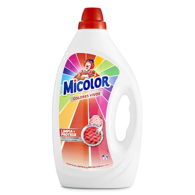 Detergente máquina líquido colores vivos Micolor botella 28 lavados-0