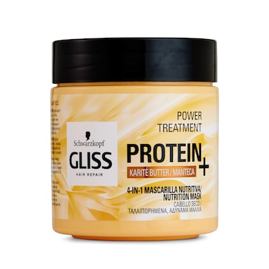 Mascarilla nutritiva protein 4 en 1 cabello seco Gliss bote 400 ml-0