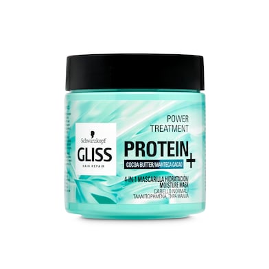Mascarilla hidratante protein 4 en 1 cabello normal Gliss bote 400 ml-0