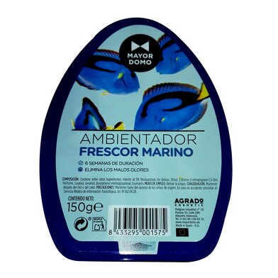 Gel ambientador frescor marino Mayordomo 150 g-0 Gel ambientador frescor marino Mayordomo 150 g-0