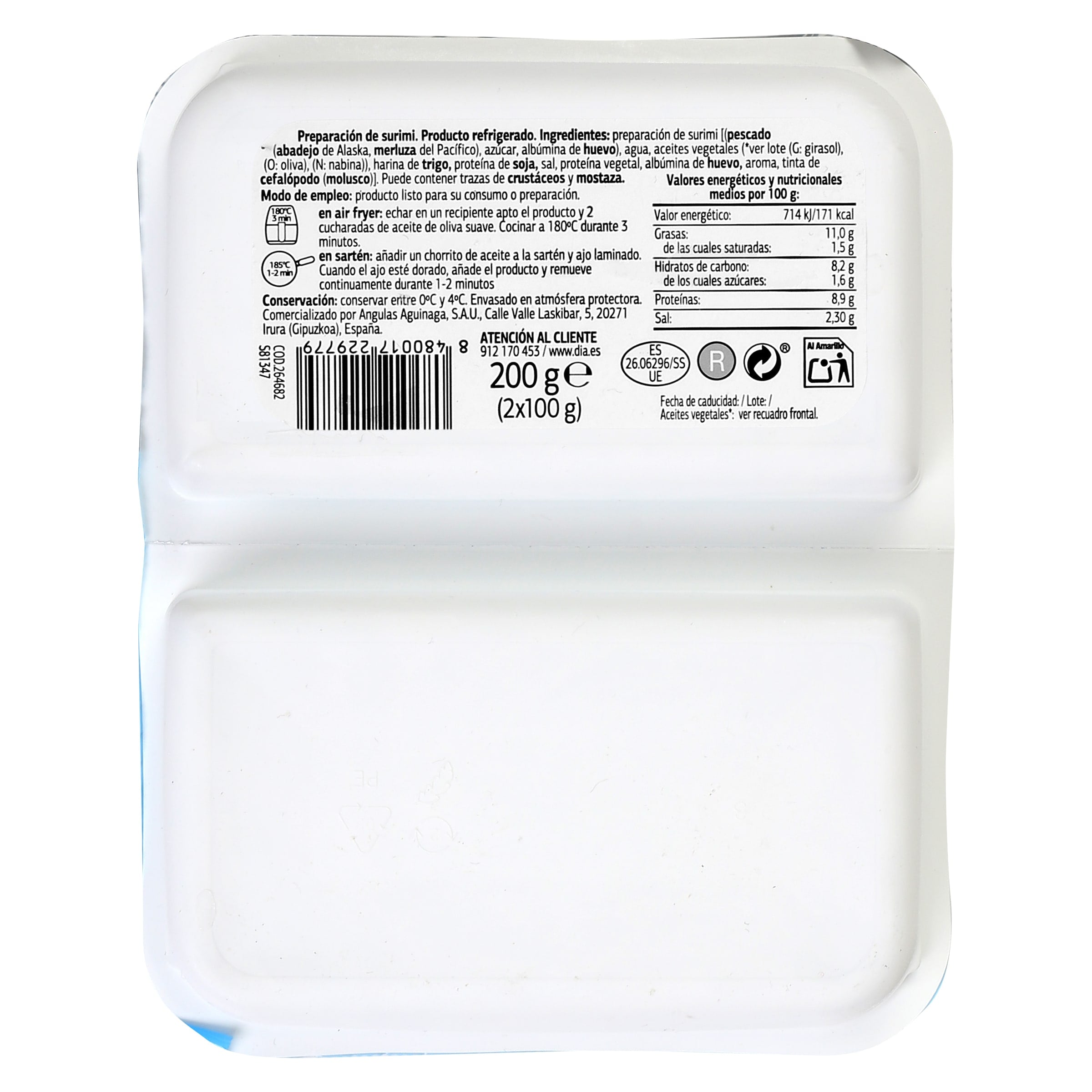 Sucedáneo de angulas refrigerado MSC Dia Mari Marinera 200 g