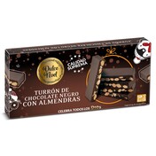 Turrón de chocolate negro con almendras Dulce Noel caja 200 g