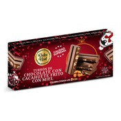 Turrón de chocolate con cacahuete frito con miel Dulce Noel caja 150 g