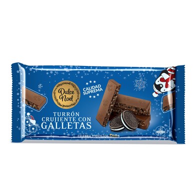 Turrón crujiente con galletas Dulce Noel Dia bolsa 200 g-0