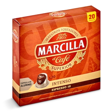 Café en cápsulas espresso intenso Marcilla caja 20 unidades-0