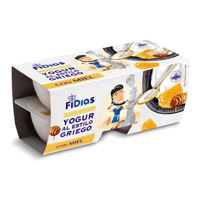 Yogur griego con miel Fidias pack 4 x 125 g-0 Yogur griego con miel Fidias pack 4 x 125 g-0