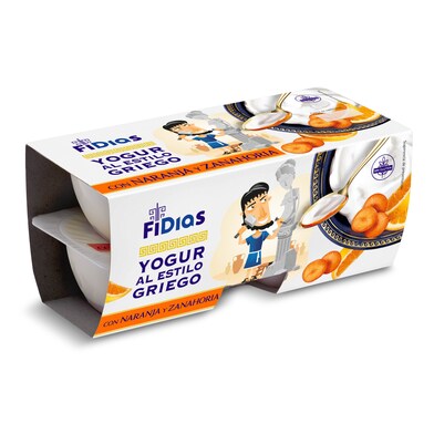 Yogur griego con naranja y zanahoria Fidias de Dia vaso 4 x 125 g-0 Yogur griego con naranja y zanahoria Fidias de Dia vaso 4 x 125 g-0