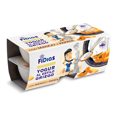 Yogur griego con mango y papaya Fidias de Dia pack 4 x 125 g-0