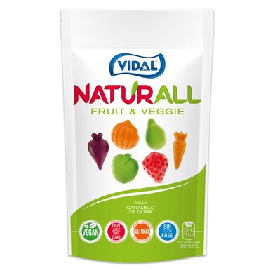 Golosinas naturall fruit & veggie Vidal bolsa 180 g-0 Golosinas naturall fruit & veggie Vidal bolsa 180 g-0