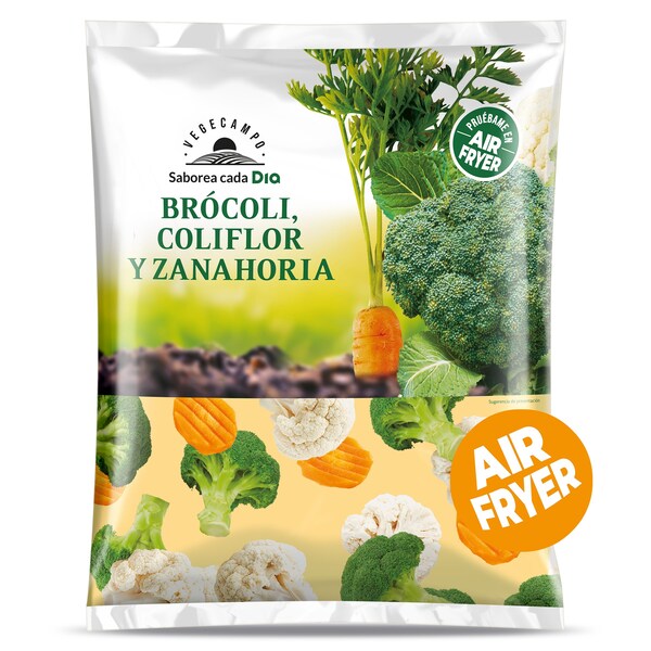 Brócoli, Coliflor y Zanahoria Dia Vegecampo Bolsa 1 Kg.