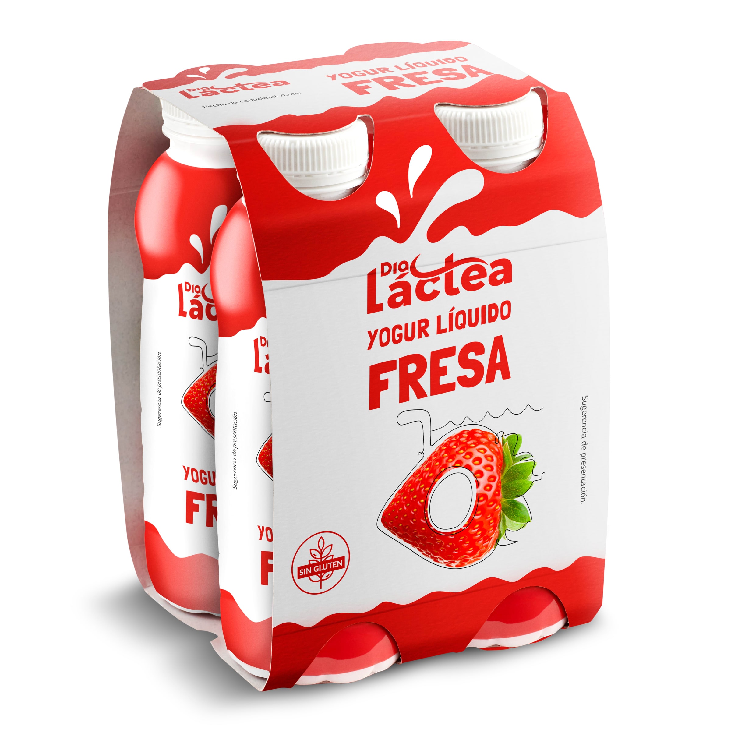 Yogur líquido de fresa Dia Láctea pack 4 x 180 g - Supermercados DIA