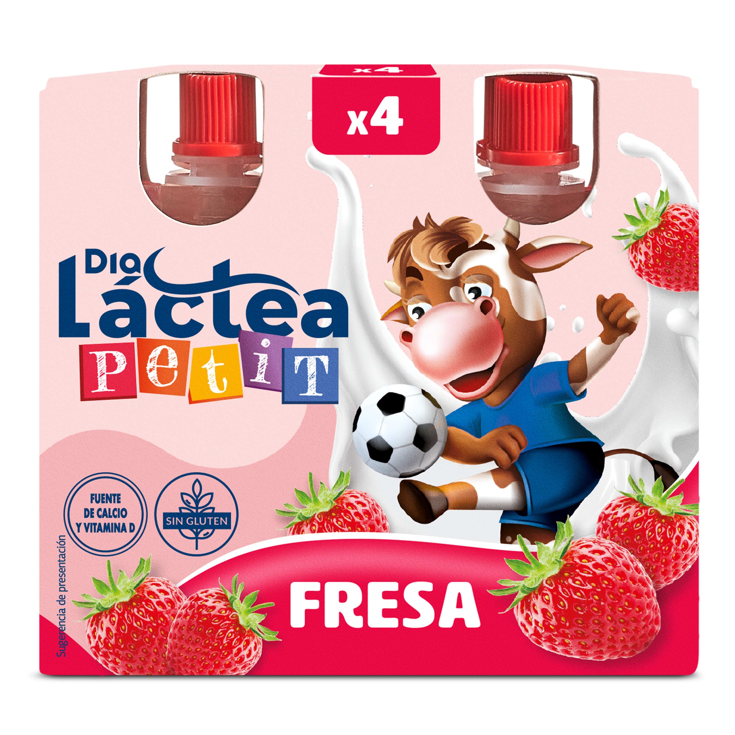 Petit de fresa líquido Dia Láctea 4 x 80 g